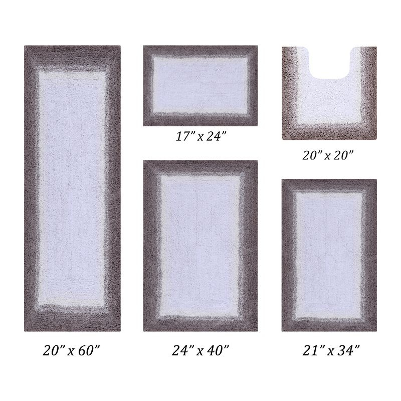 Better Trends Torrent 100% Cotton Tufted Non- Slip Backing 5 Piece Set Bath Rug Set - Beige