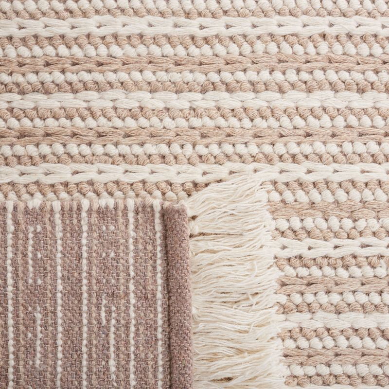 Natura NAT208 Handmade Indoor Area Rug - Taupe / Ivory - 6'x9' - Safavieh