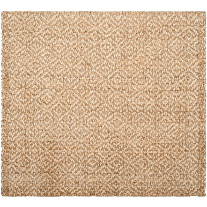 Natural Fiber NF261 Hand Woven Indoor Area Rug - Ivory/Natural - 6'x6' - Safavieh
