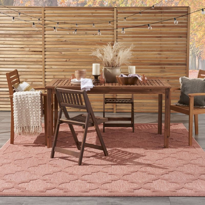 Nourison Easy Care 7' x 10' Coral/Orange Indoor/Outdoor Rug