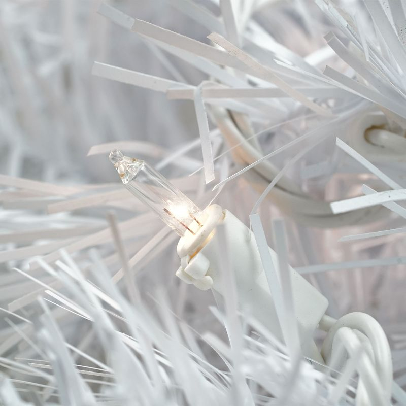 Northlight 9' x 12" Prelit White Crystal Spruce Artificial Christmas Garland - Clear Lights