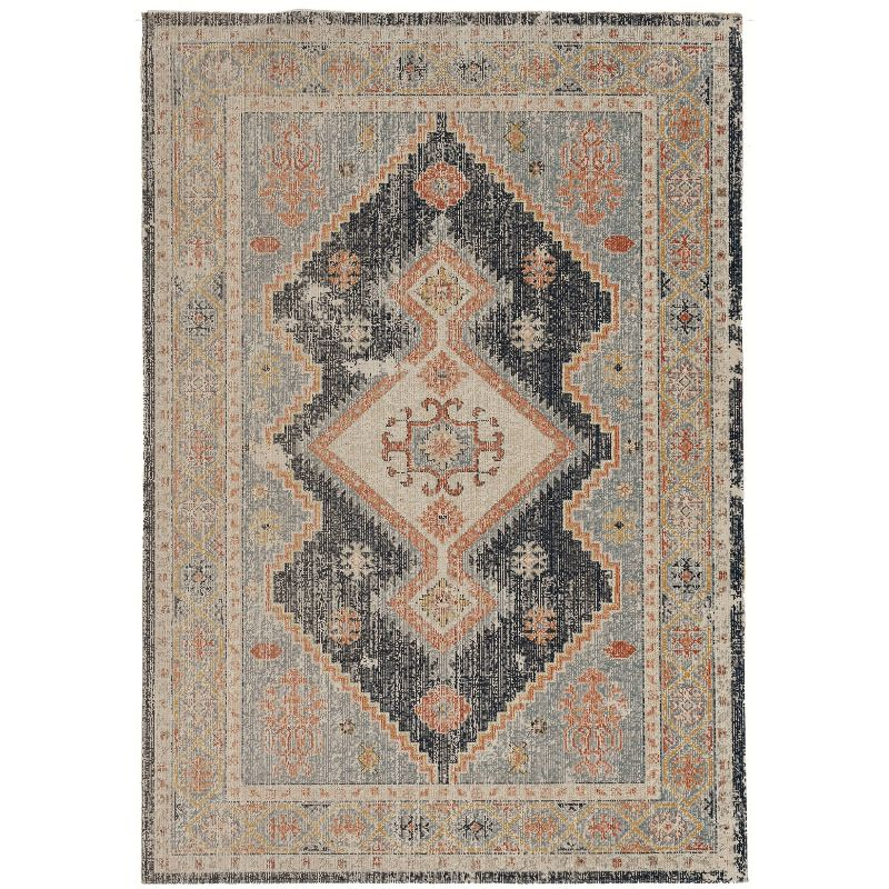 Great Zero Harlon Rug Off White/Blue - Linon
