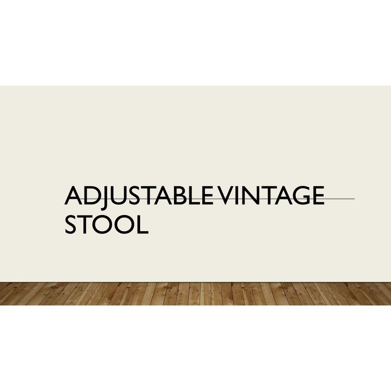 Carolina Living Jackson Adjustable Barstool Metal/Chestnut: Round, Backless, 250lb Capacity, Rustic Style