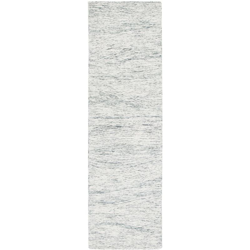 Metro MET995 Hand Tufted Indoor Runner Rug - Dark Grey/Ivory - 2'3"x6' - Safavieh
