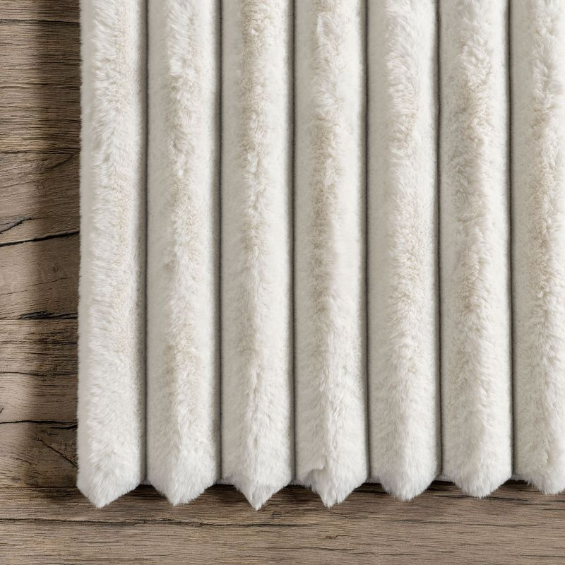 nuLOOM 5' x 8' Cozy Plush SuperiorWash Area Rug, Machine Washable, Non-Slip, Soft Fluffy Shag Carpet for Living Room Bedroom Nursery, Kai Off-white