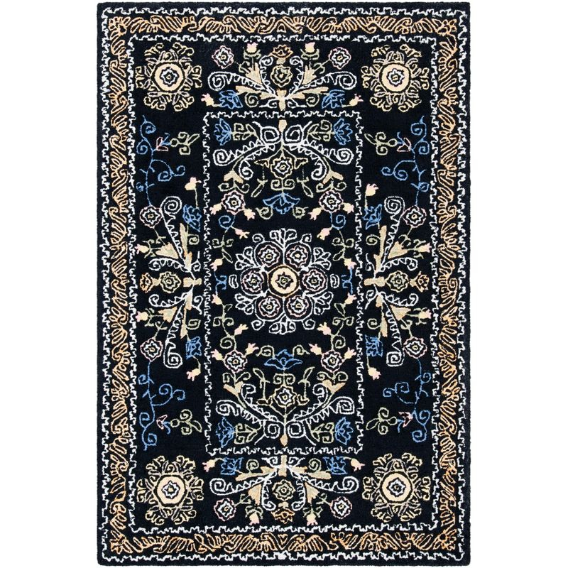 Micro-Loop MLP522 Hand Tufted Accent Rug - Black/Green - 2'x3' - Safavieh.