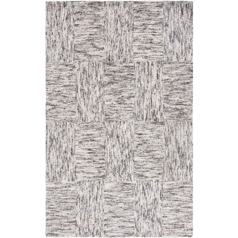 Abstract ABT601 Hand Tufted Area Rug - Ivory/Charcoal - 5'x8' - Safavieh .