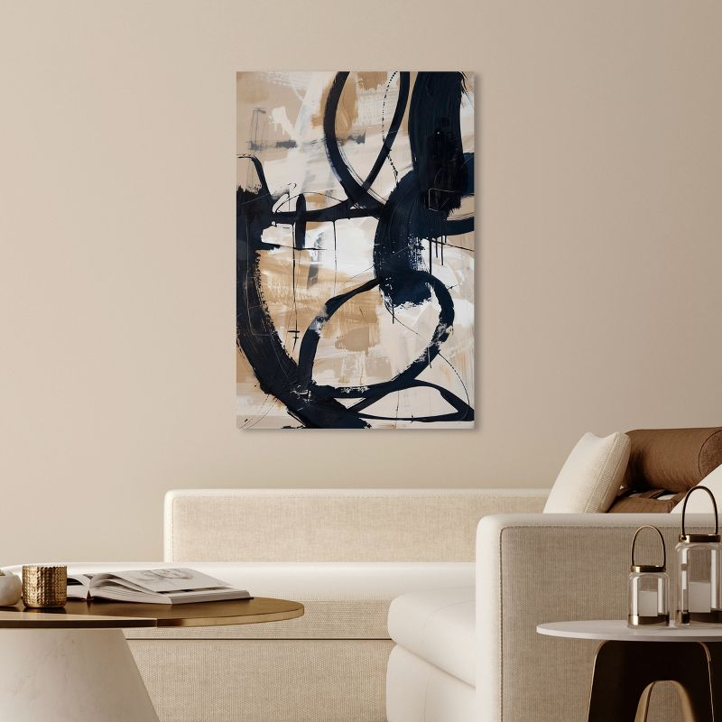 Art Remedy Flowing II Abstract Shapes Wall Art, 36" x 54", Gallery Wrapped