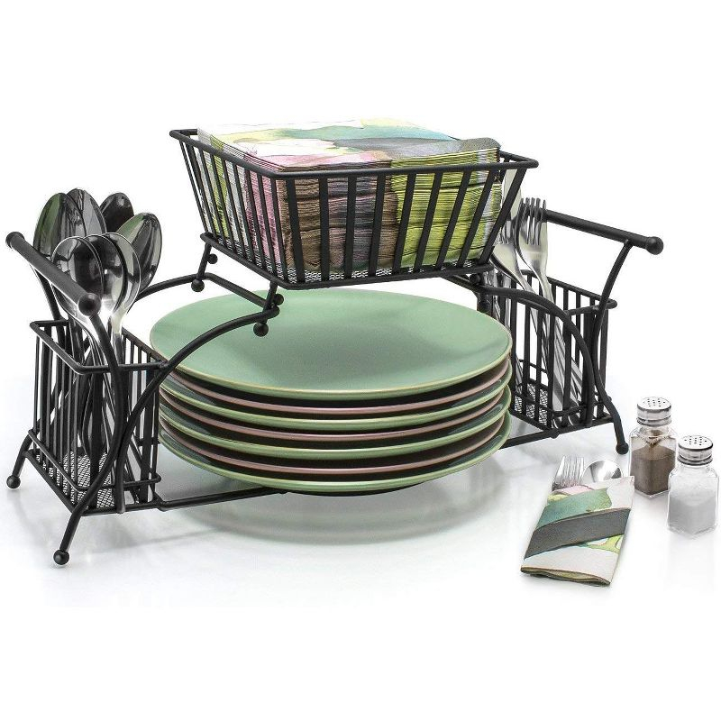 Sorbus 4 Section all-in-one Buffet Utensil Caddy - Ideal for Dining Table, Party, Buffet, Kitchen, Entertaining