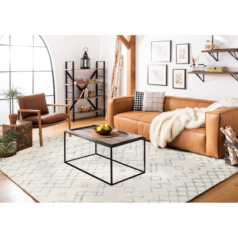 Casablanca CSB806 Hand Tufted Indoor Area Rug - Ivory/Blue - 8'x10' - Safavieh