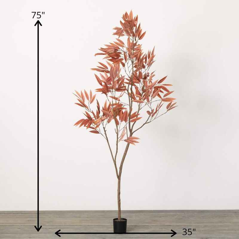 6'3"H Sullivans Colorful Mango Leaf Tree, Brown