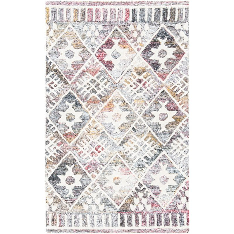 Roslyn ROS803 Hand Tufted Area Rug - Red/Ivory - 3'x5' - Safavieh.