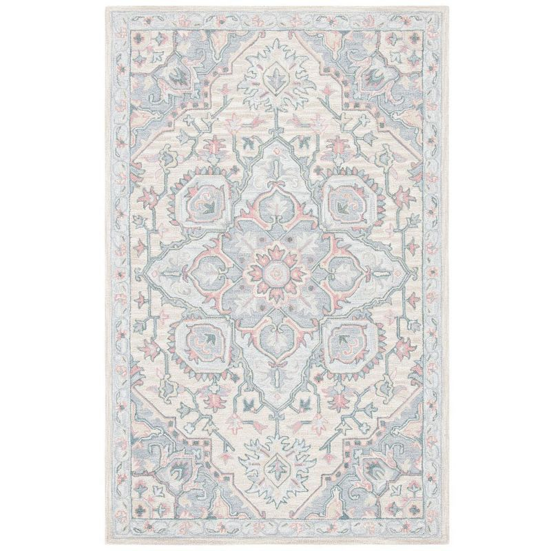 Heritage HG922 Hand Tufted Area Rug - Beige/Blue - 3'x5' - Safavieh.