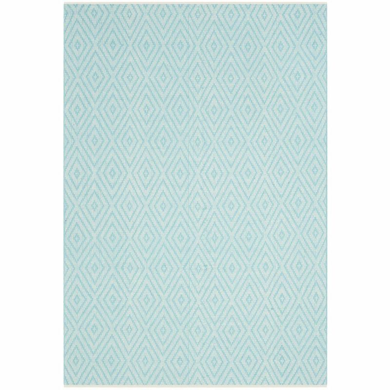 Montauk MTK811 Hand Woven Indoor Area Rug - Turquoise/Ivory - 5'x7' - Safavieh.