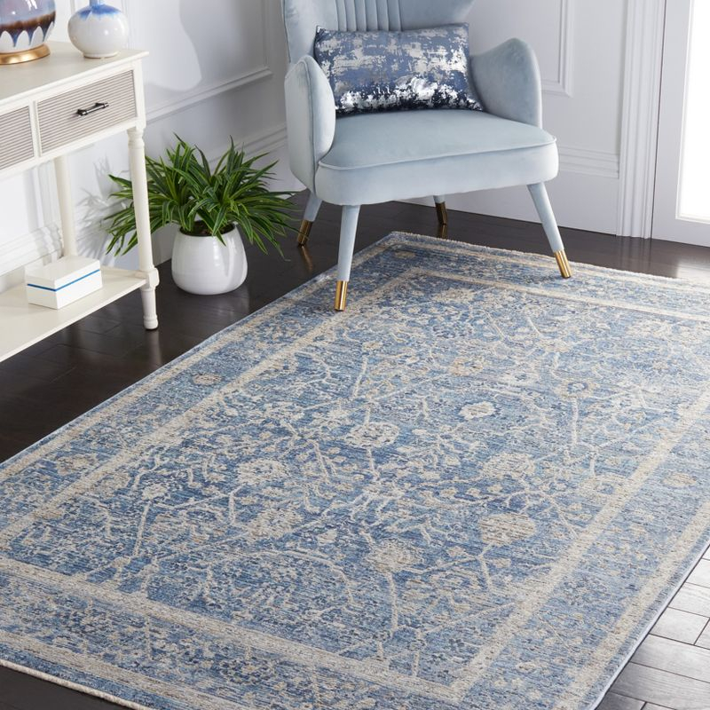 Dream DRM402 Power Loomed Area Rug - Grey/Turquoise - 4'x6' - Safavieh.