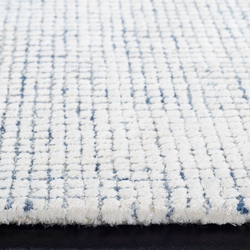 Abstract ABT470 Handmade Indoor Area Rug - Ivory/Blue - 8'x8' - Safavieh