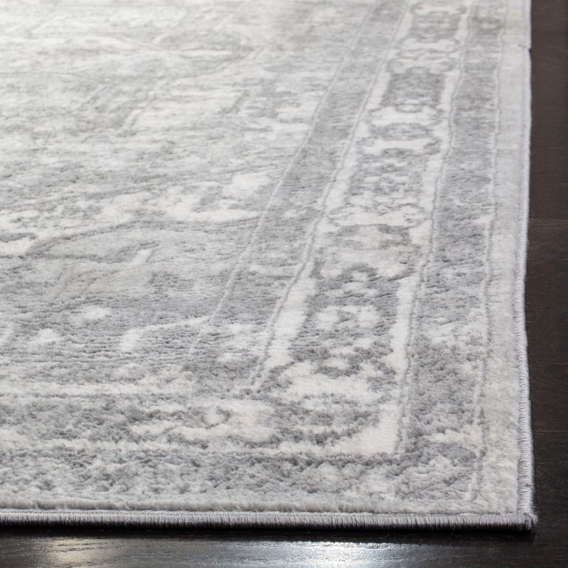 Brentwood BNT852 Power Loomed Indoor Area Rug - Cream/Grey - 4'x6' - Safavieh