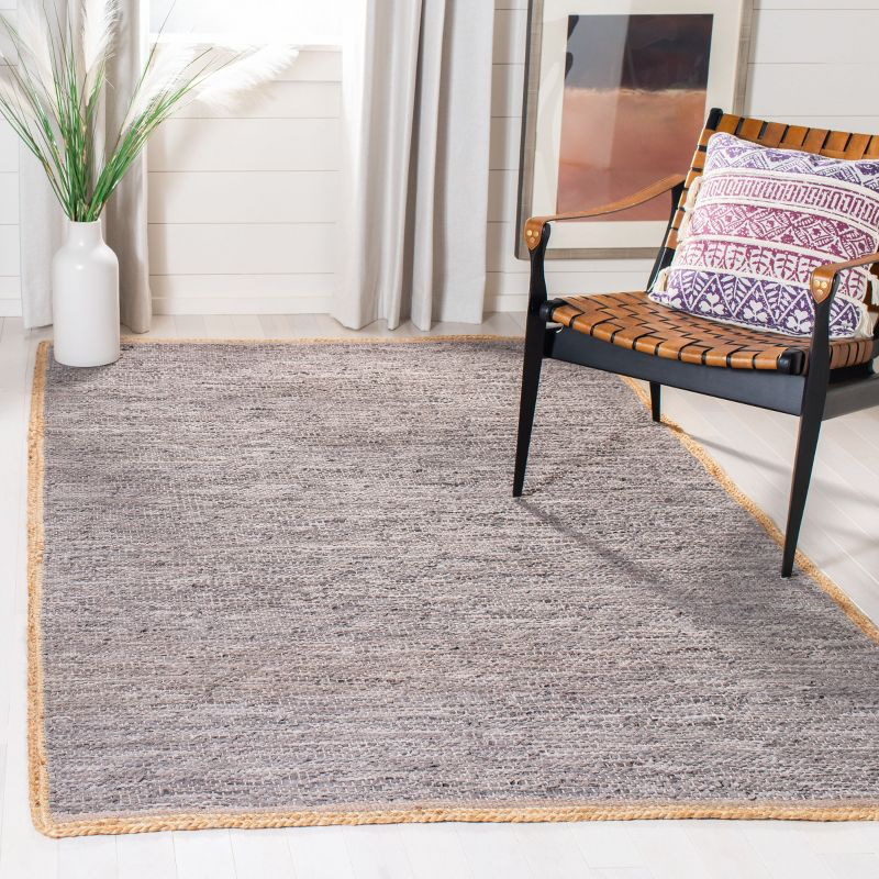 Cape Cod CAP901 Woven Indoor Area Rug - Light Grey/Natural - 4'x6' - Safavieh