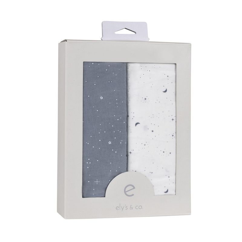 Ely's & Co. Baby Fitted Bassinet Sheet  100% Combed Jersey Cotton   for Baby Boy  2 Pack