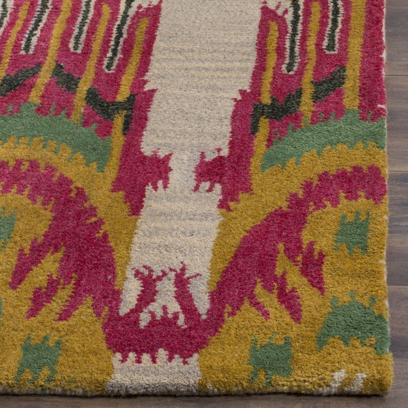 Ikat IKT464 Hand Tufted Area Rug - Beige/Yellow - 6'x9' - Safavieh.