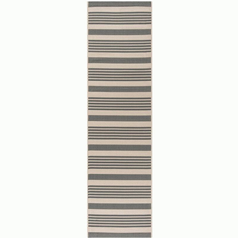 Courtyard CY6062 Power Loomed Indoor/Outdoor Runner Rug - Grey/Bone - 2'3"x8' - Safavieh.