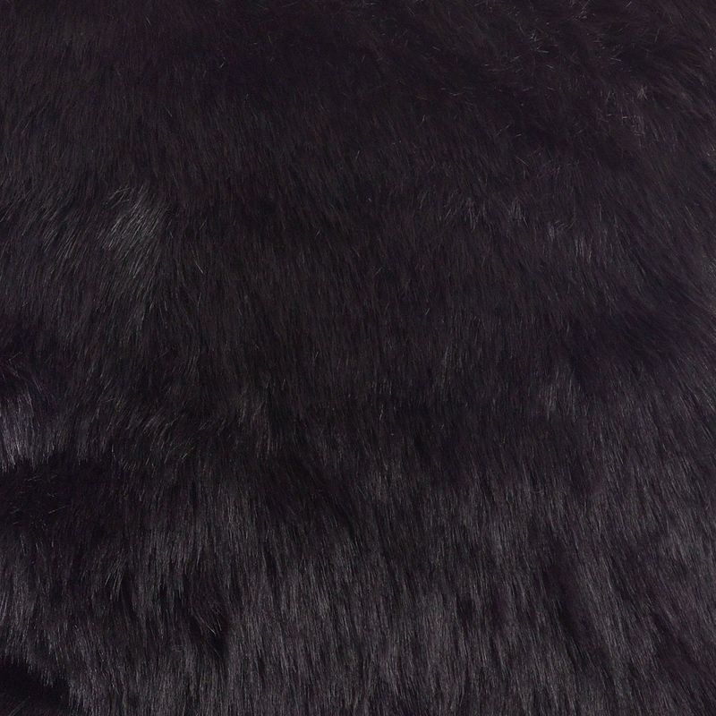 Rizzy Home 20"x20" Oversize Down Filled Faux Fur Square Throw Pillow Black : 20x20 Inch Polyester, Machine Washable Cloth Napkins