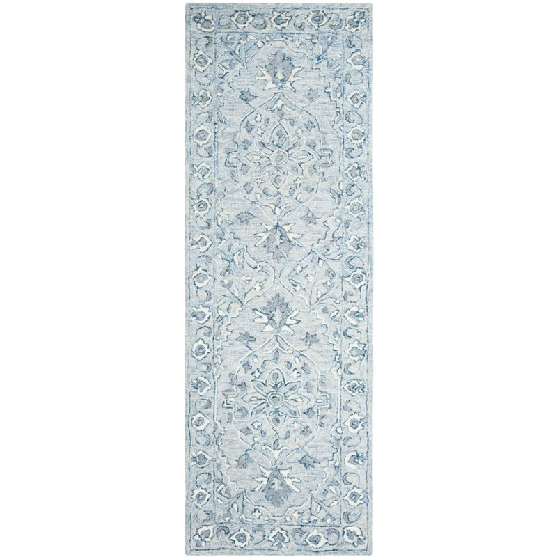 Micro-Loop MLP504 Hand Tufted Indoor Accent Rug - Light Blue/Ivory - 2'6"x4' - Safavieh