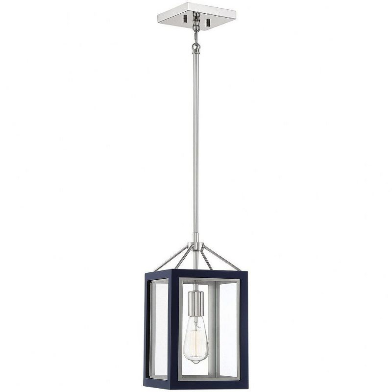 Savoy House Carlton 1 - Light Pendant in  Navy/Polished Nickel