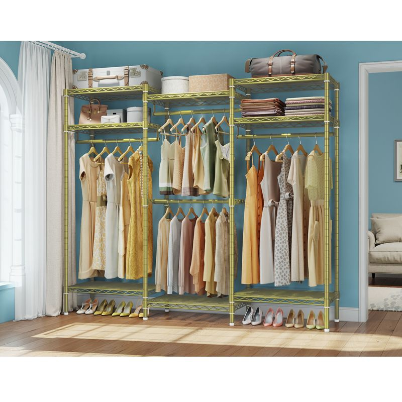 VIPEK V5i Garment Rack Heavy Duty Clothes Rack, Portable Closet Wardrobe Bedroom Armoires Freestanding Clothing Rack, Gold