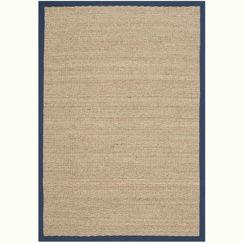Natural Fiber NF115 Power Loomed Indoor Area Rug - Natural/Navy Blue - 5'x8' - Safavieh