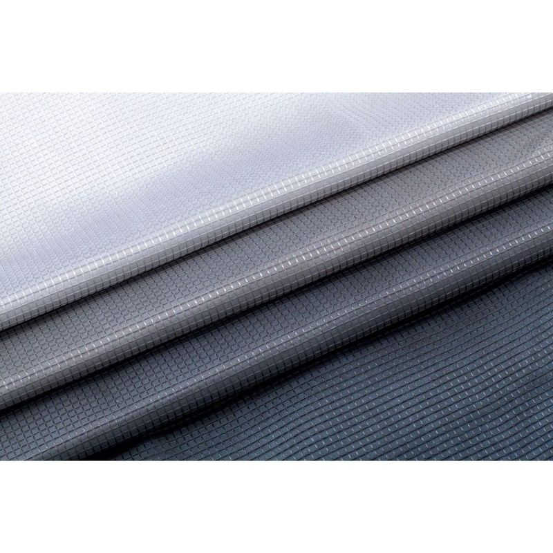 Dainty Home 3D Printed Ombre Textured Waffle Weave Shower Curtain - Black