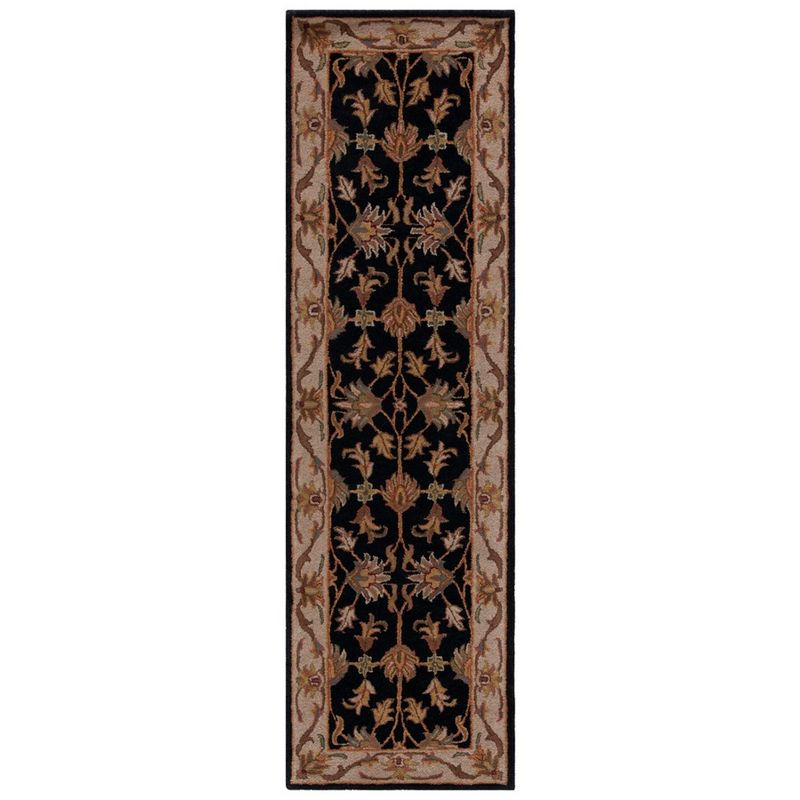 Heritage HG628 Hand Tufted Runner Rug - Black/Beige - 2'3"x10' - Safavieh.