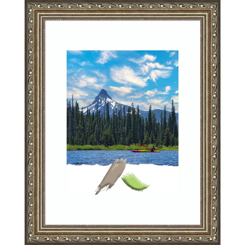 Amanti Art Parisian Silver Wood Picture Frame Opening Size 11x14 in. (Matted To 8x10 in.)