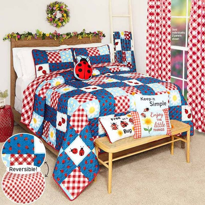 The Lakeside Collection Ladybug Quilt Ensemble - Ladybug Full/Queen Quilt