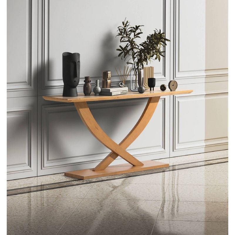 Rasmus Console Table Honeycomb - Boraam: Acacia Wood, Transitional Style, for Living Room & Hallway