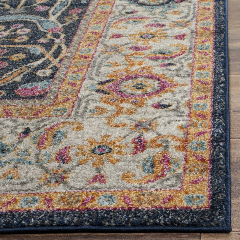 Madison MAD612 Power Loomed Indoor Runner Rug - Navy/Creme - 2'3"x10' - Safavieh.