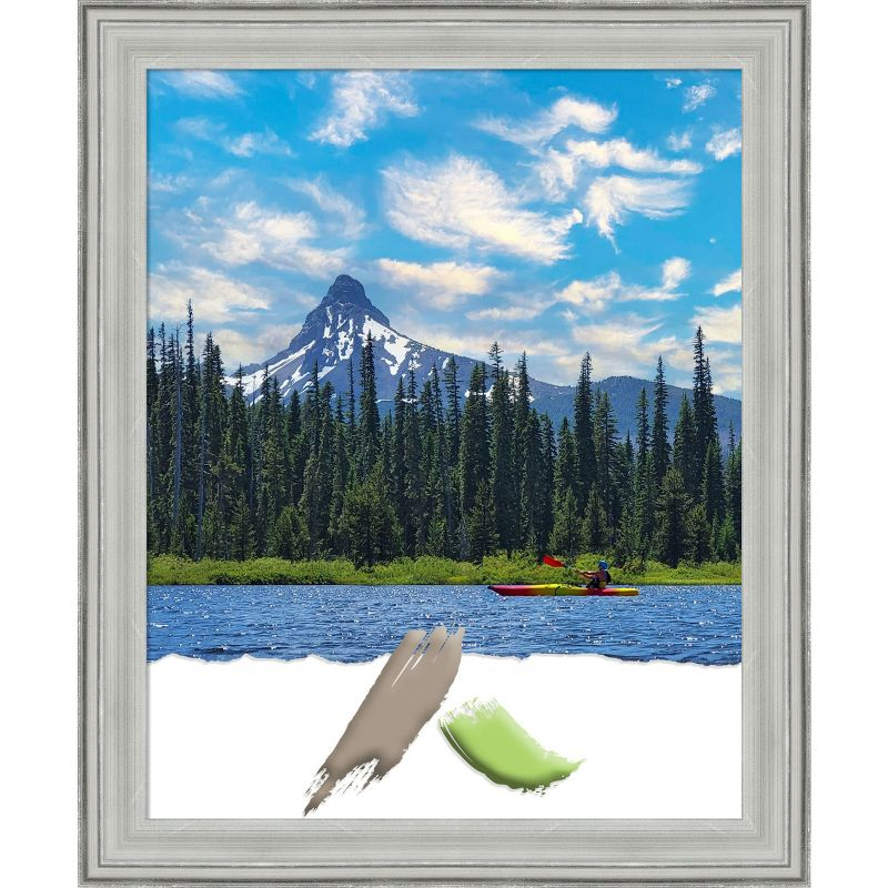 Amanti Art Bel Volto Silver Wood Picture Frame Opening Size 16x20 in.
