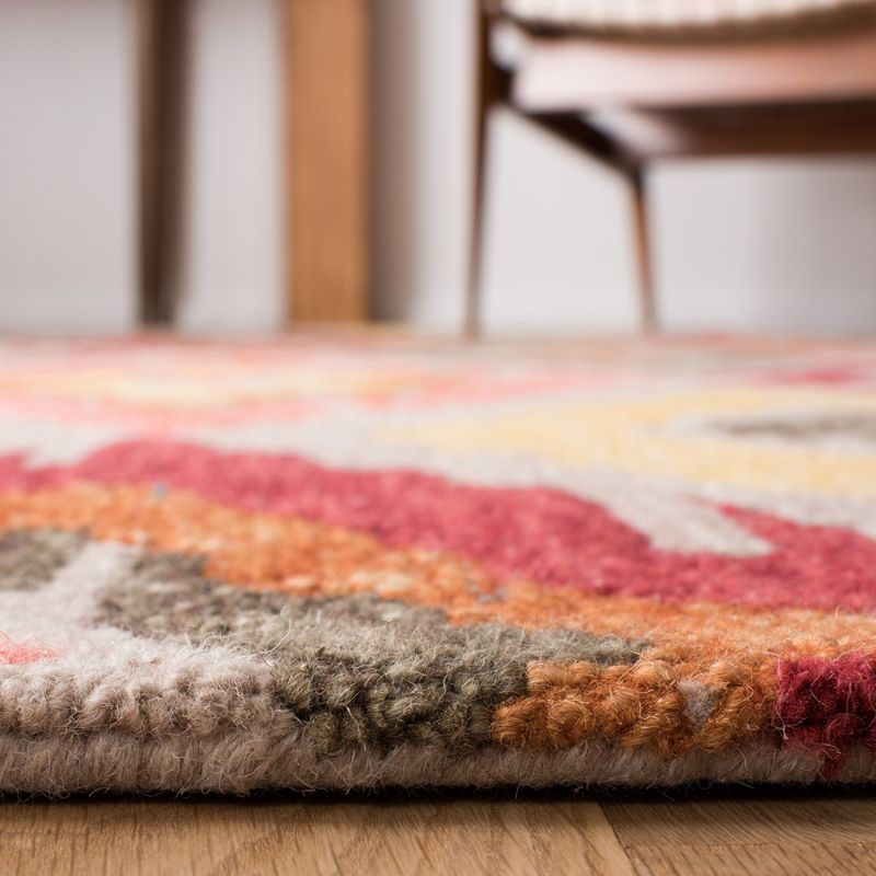 Ikat IKT337 Hand Tufted Area Rug - Beige/Pink - 8'x10' - Safavieh.