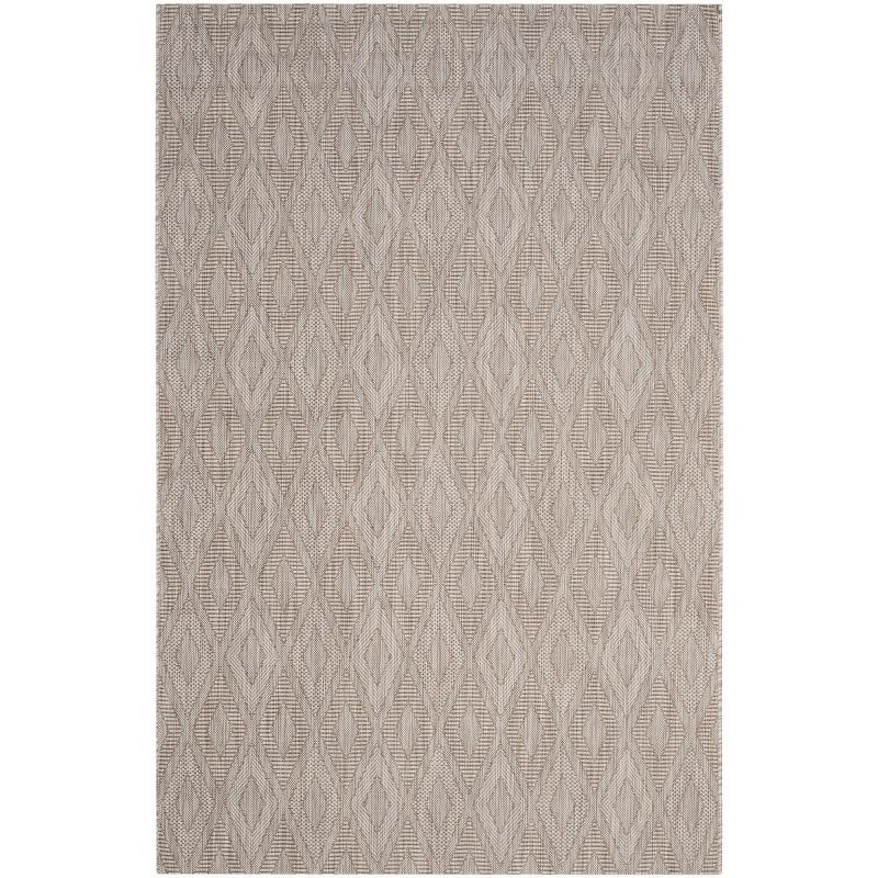 Courtyard CY8522 Power Loomed Indoor and Outdoor Area Rug - Beige/Beige - 4'x5'7" - Safavieh