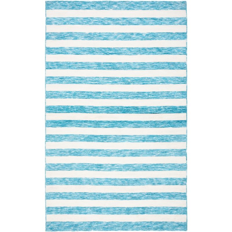 Easy Care ECR115 Power Loomed Machine Washable Indoor Area Rug - Blue/Ivory - 4'x6' - Safavieh
