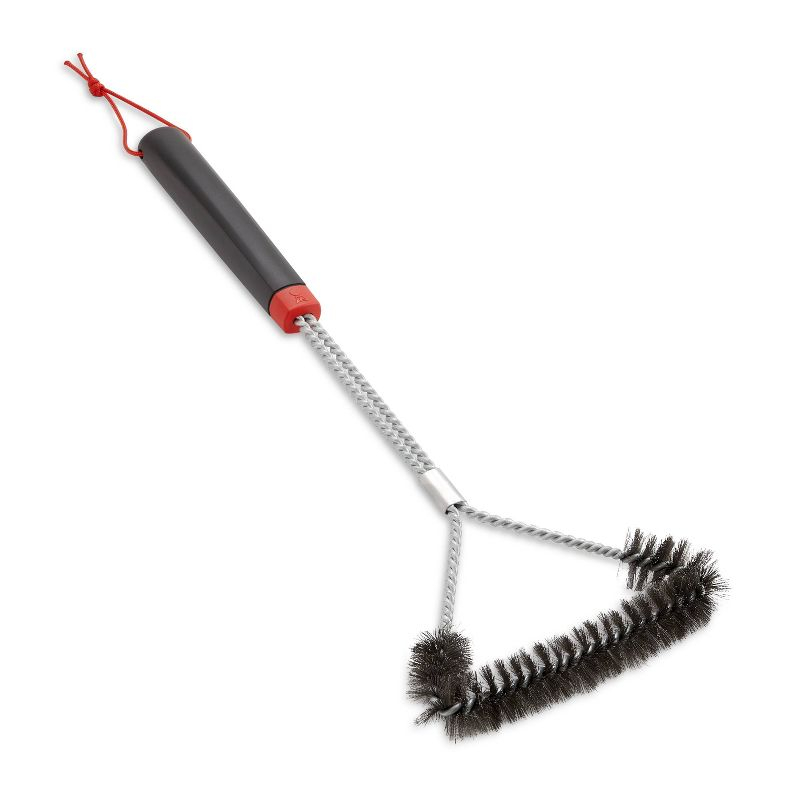 Weber 18" Three-Sided Grill Brush Black