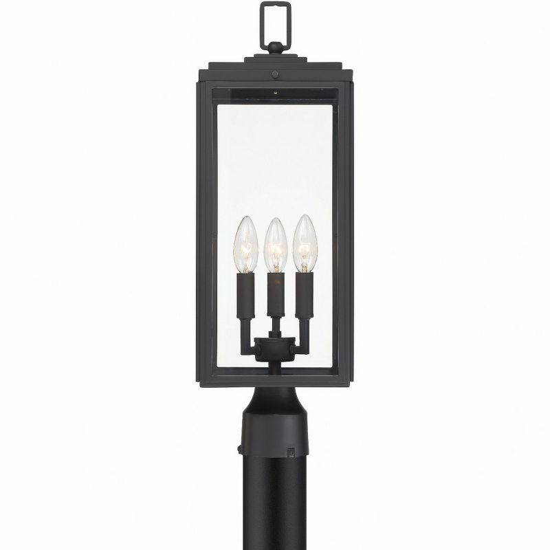 Crystorama Lighting Byron 3 - Light Post Light in  Matte Black