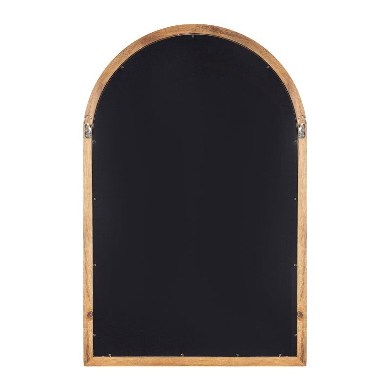 20"x30" Hatherleigh Arch Wood Wall Mirror Rustic Brown - Kate & Laurel All Things Decor