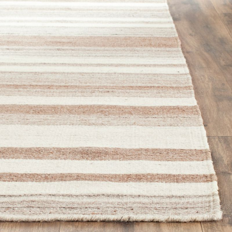 Dhurries DHU631 Hand Woven Area Rug - Natural/Camel - 7'x7' - Safavieh.