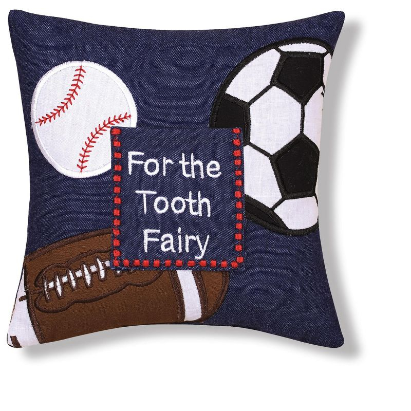 C&F Home 6" x 6" "For the Tooth Fairy" Embroidered Small Petite Size Accent Throw Pillow
