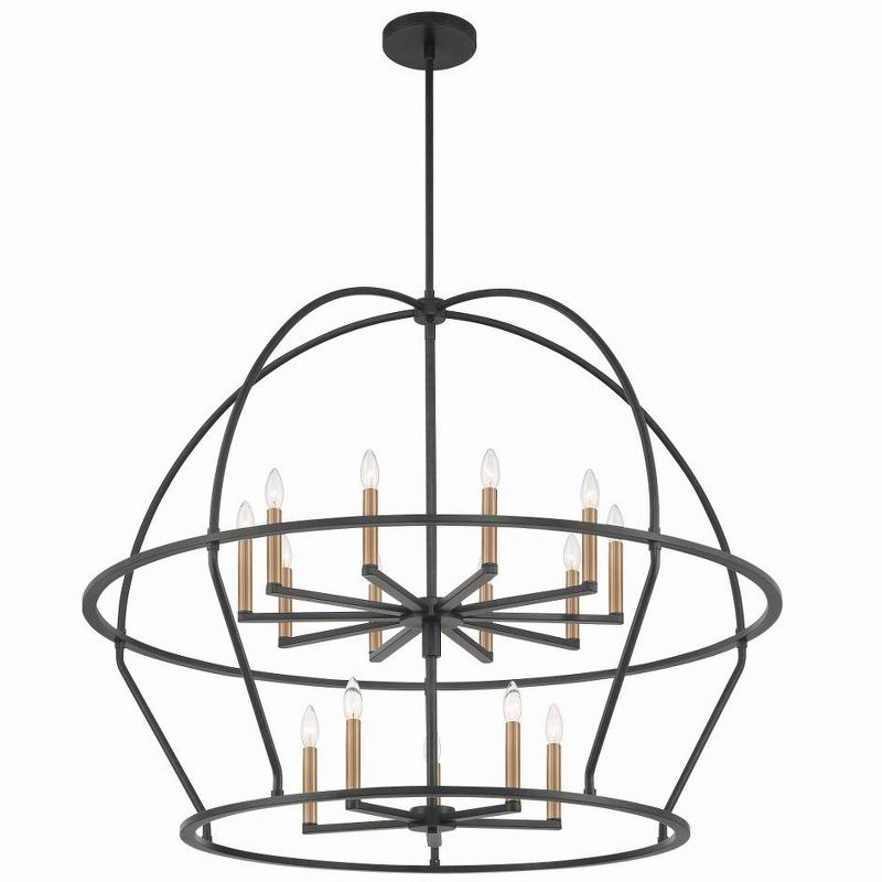 Crystorama Lighting Abbott 15 - Light Chandelier in  Black