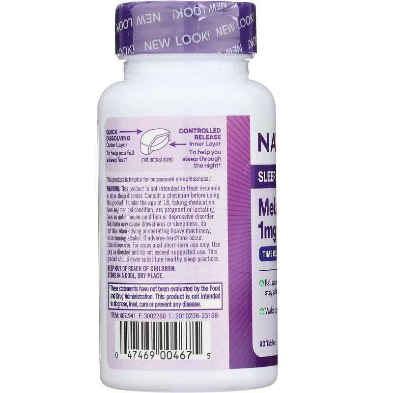 Natrol Dietary Supplements Melatonin Time Release 1 mg Tablet 90ct.
