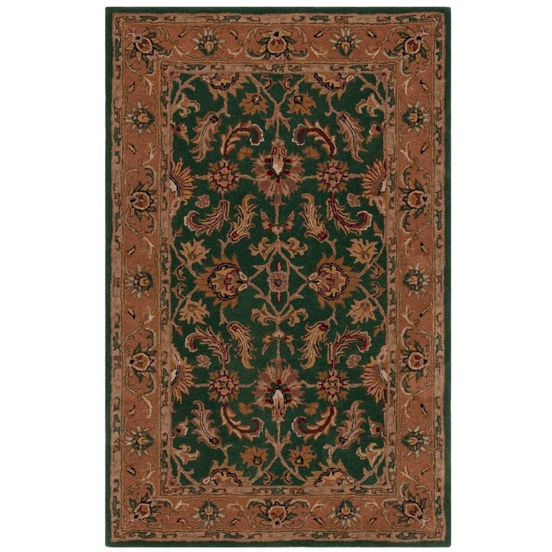 Heritage HG628 Hand Tufted Area Rug - Dark Green/Gold - 5'x8' - Safavieh.