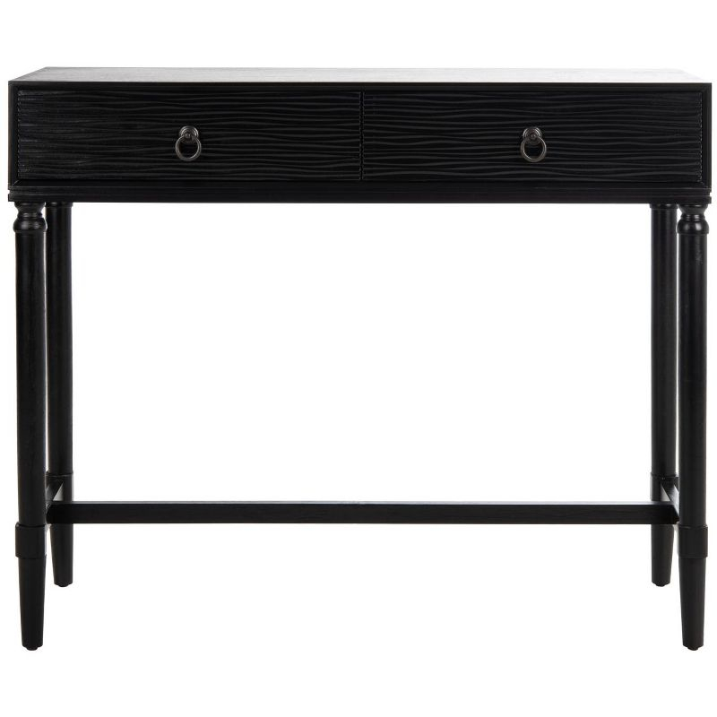 Aliyah 2 Drawer Console Table - Black - Safavieh