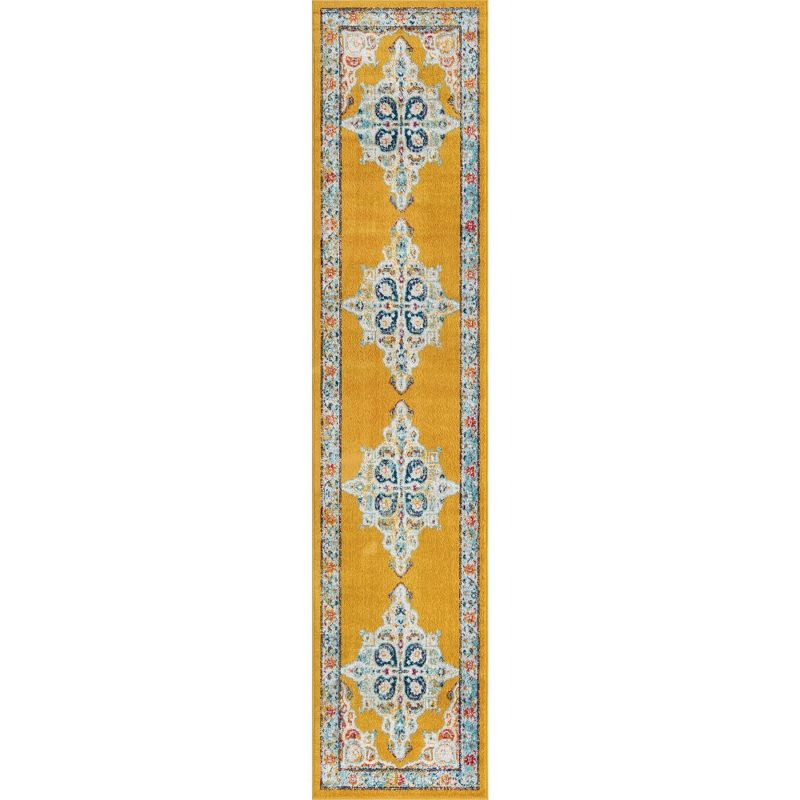 Unique Loom 2' 7 x 12' 0 Runner Yellow Parker Merakli Area Rug